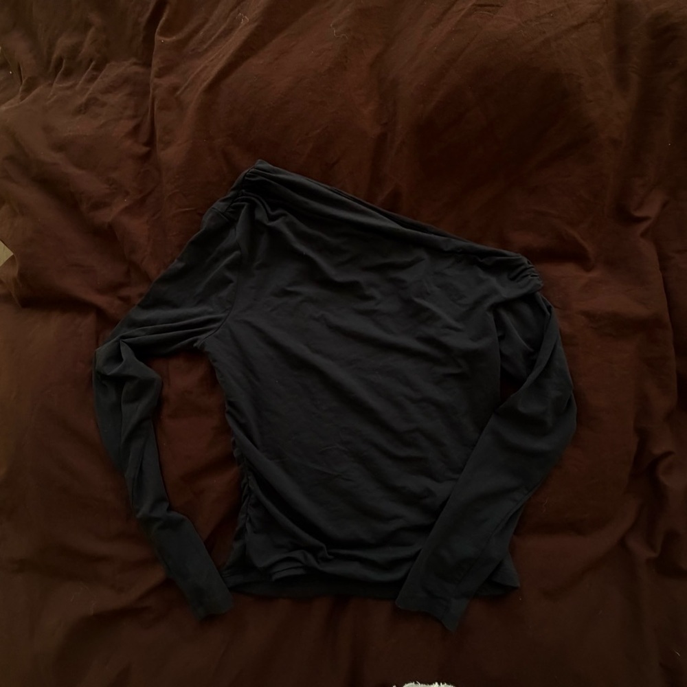 Abercrombie One Shoulder Long Sleeve Top